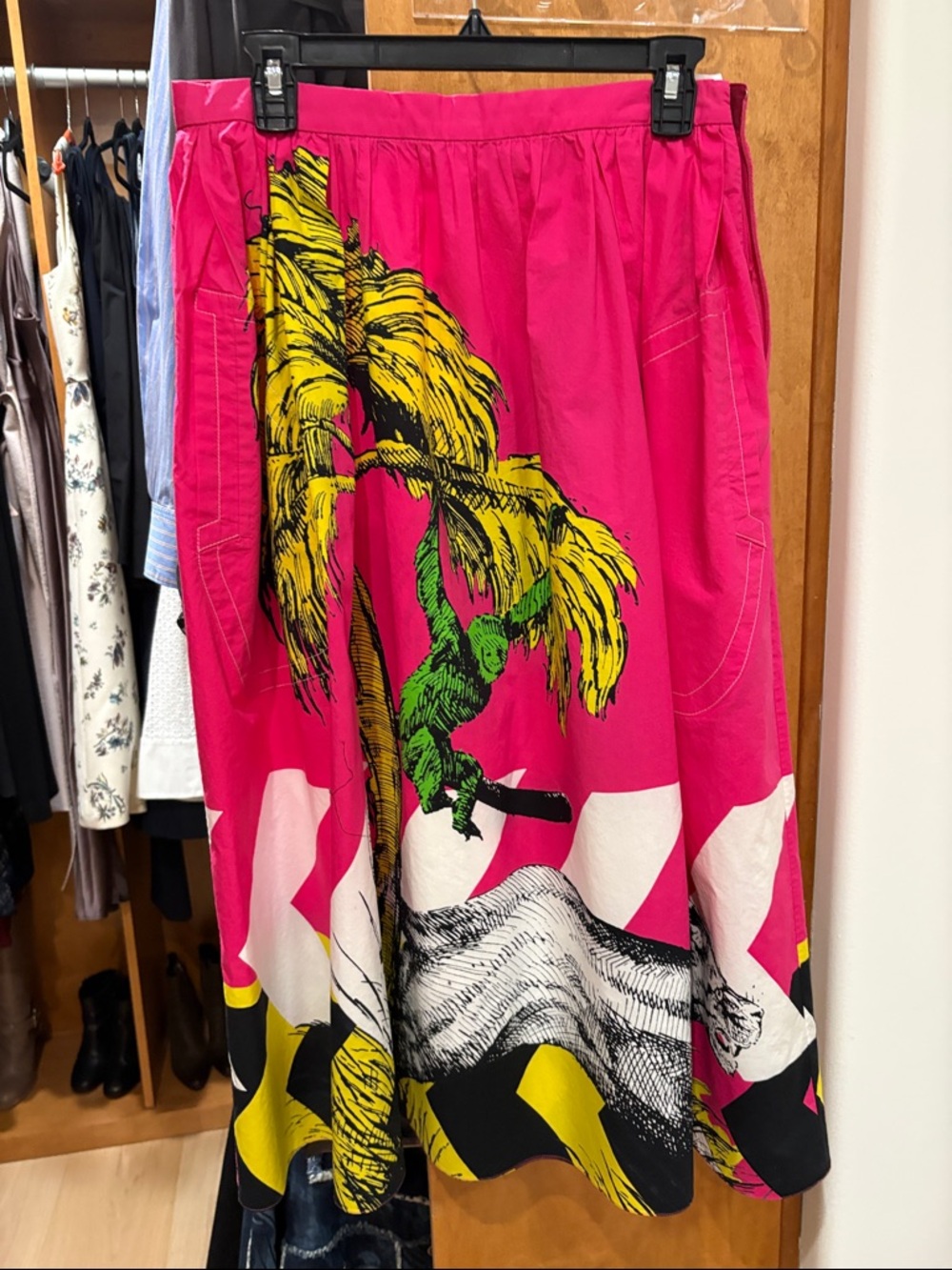 Dior Pink Tropical Print Skirt - Picture 2 of 4